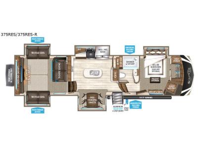Floorplan - 2017 Grand Design Solitude 375RES