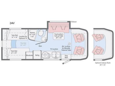 Floorplan - 2017 Winnebago View 24V
