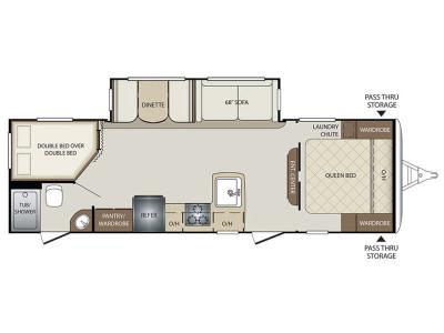 Floorplan - 2017 Keystone RV Bullet 272BHSWE