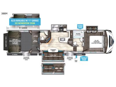Floorplan - 2017 Grand Design Momentum M-Class 388M