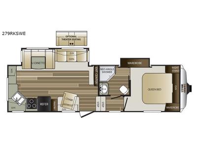 Floorplan - 2017 Keystone RV Cougar Half-Ton Series 279RKSWE