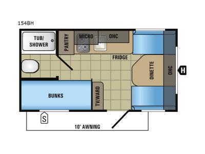 Floorplan - 2017 Jayco Jay Flight SLX 154BH