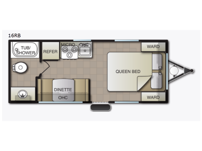 Floorplan - 2017 Pacific Coachworks Mighty Lite M16RB