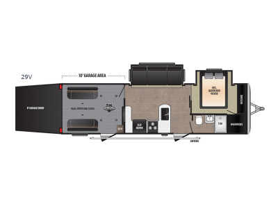 Floorplan - 2017 Keystone RV Impact 29V