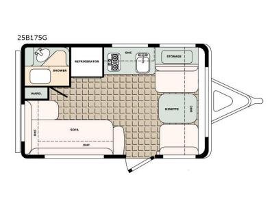 Floorplan - 2017 Bigfoot Industries Bigfoot 2500 Series Travel Trailer 25B175G