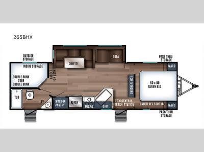 Floorplan - 2017 Forest River RV Wildcat Maxx 265BHX