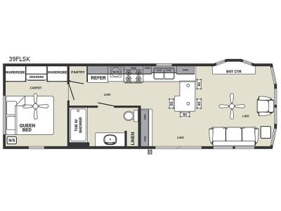 Floorplan - 2017 Forest River RV Quailridge Holiday Cottages 39FLSK