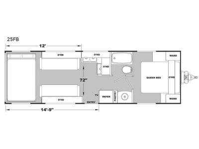Floorplan - 2017 Eclipse Attitude Pro-Lite 25FS
