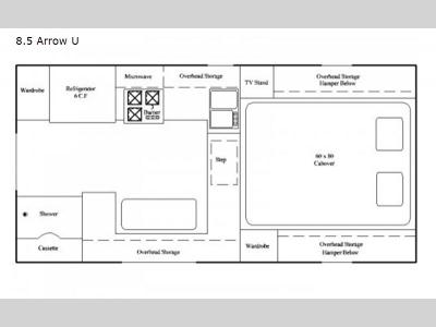 Floorplan - 2017 RC Willett Inc Northstar Hardside 8.5 Arrow U