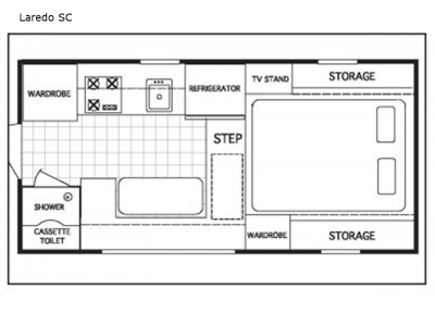 Floorplan - 2017 RC Willett Inc Northstar Hardside Laredo SC