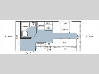 Floorplan - 2004 Forest River RV Rockwood Roo 19