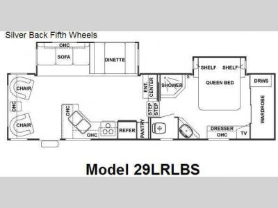 Floorplan - 2008 Forest River RV Cedar Creek Silverback 29LRLBS