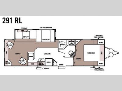 Floorplan - 2008 Forest River RV Sandpiper 291RL