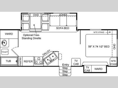 Floorplan - 2004 Northwood Arctic Fox 27 F