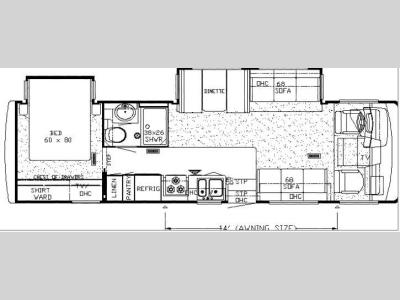 Floorplan - 2008 Newmar Bay Star BSCA 3202