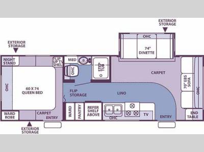 Floorplan - 2008 Forest River RV Rockwood 2602S