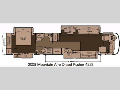 Floorplan - 2008 Newmar Mountain Aire Diesel MADP 4523