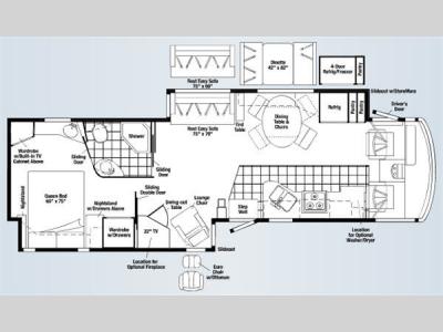 Floorplan - 2008 Winnebago Adventurer 38T