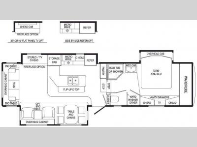 Floorplan - 2007 DRV Luxury Suites Mobile Suites 36 TK3