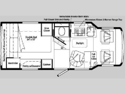 Floorplan - 2004 Winnebago Rialta 22 FD(twin)