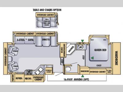 Floorplan - 2005 Jayco Eagle 291 RLTS