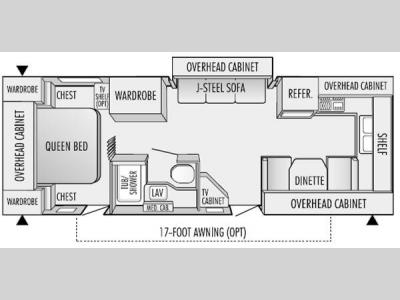 Floorplan - 2003 Jayco Kiwi Too 28 R