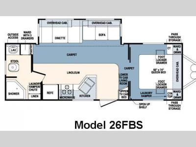 Floorplan - 2007 Forest River RV Wildcat 26FBS