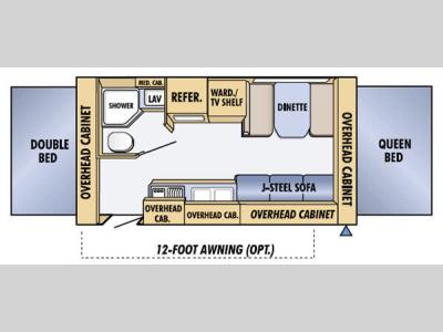Floorplan - 2005 Jayco Jay Feather EXP 19 H