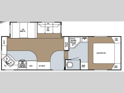 Floorplan - 2008 Gulf Stream RV Mako Mid Profile 25 FRKW