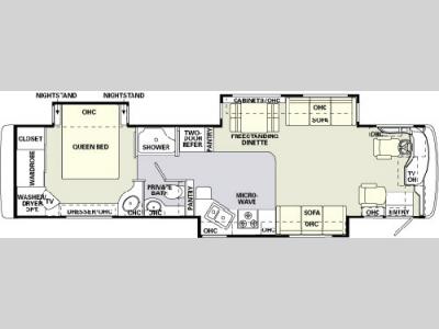 Floorplan - 2004 Holiday Rambler Endeavor 38 PST