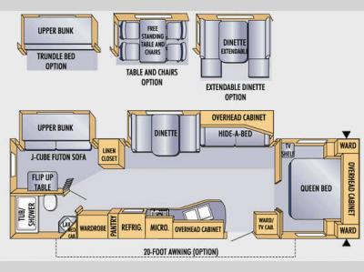 Floorplan - 2008 Jayco Eagle 314 BHDS