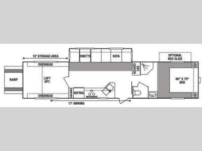 Floorplan - 2007 KZ Sportsmen Sportster 37P
