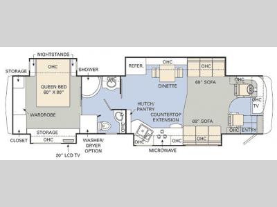 Floorplan - 2008 Monaco Diplomat 40 PDQ