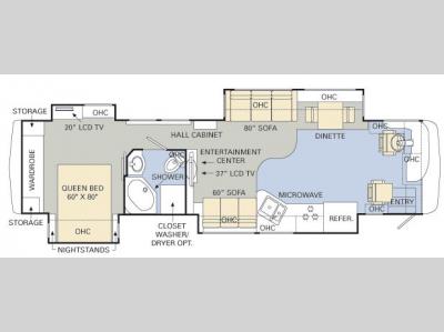 Floorplan - 2008 Monaco Knight 40 SKQ