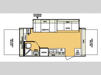 Floorplan - 2007 Forest River RV Shamrock 21SS