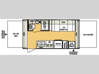 Floorplan - 2008 Forest River RV Shamrock 17