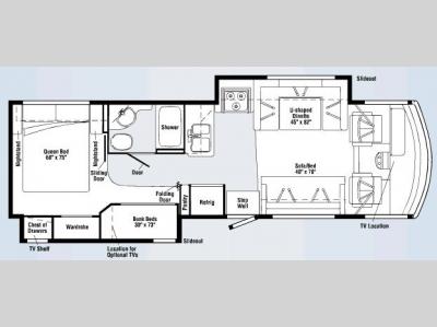 Floorplan - 2008 Winnebago Vista 32K