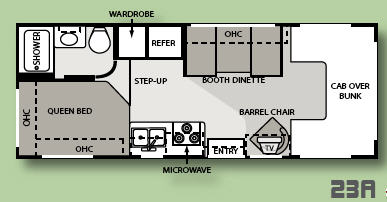 Floorplan - 2008 Four Winds RV Chateau Sport 23A