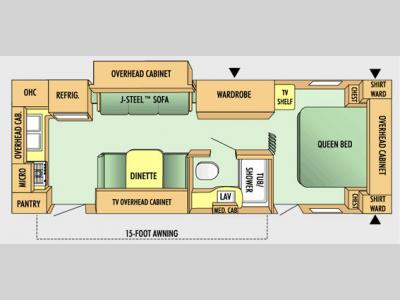 Floorplan - 2008 Jayco Jay Flight 24 RKS