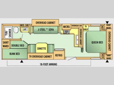 Floorplan - 2008 Jayco Jay Flight 28 BHS