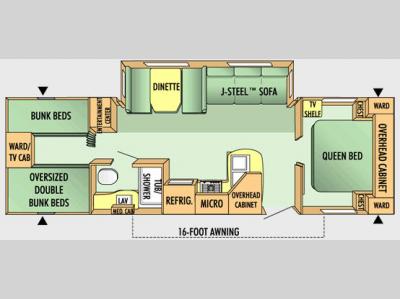 Floorplan - 2008 Jayco Jay Flight 30 BHS