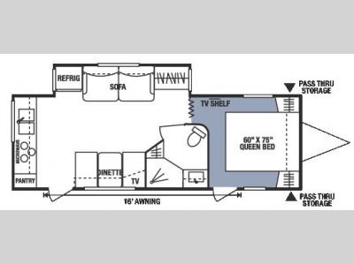 Floorplan - 2008 KZ Sportsmen S261RK