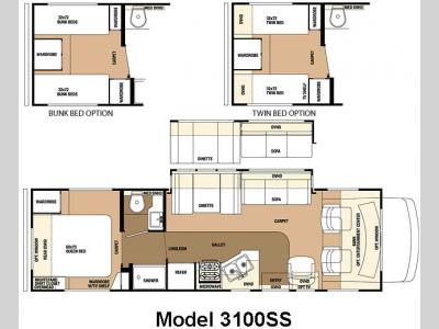 Floorplan - 2008 Forest River RV Sunseeker 3100SS