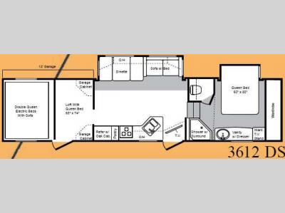 Floorplan - 2008 Keystone RV Raptor 3612DS