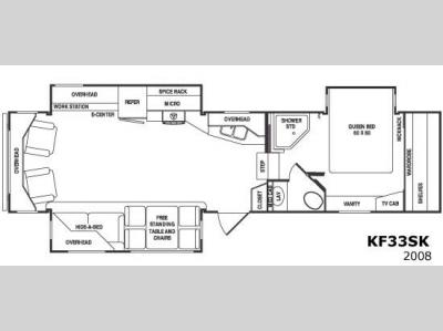 Floorplan - 2008 CrossRoads RV Kingston KF33SK