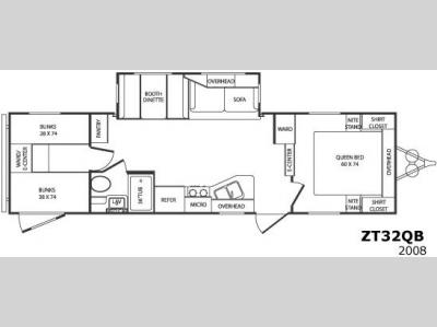 Floorplan - 2008 CrossRoads RV Zinger ZT32QB