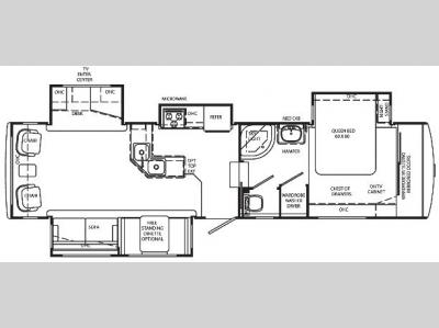 Floorplan - 2009 Holiday Rambler Alumascape Suite 33 SKQ