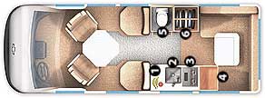 Floorplan - 2008 Roadtrek - 190 Versatile 190-Versatile