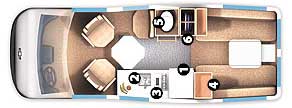 Floorplan - 2008 Roadtrek - 210 Popular 210-Popular