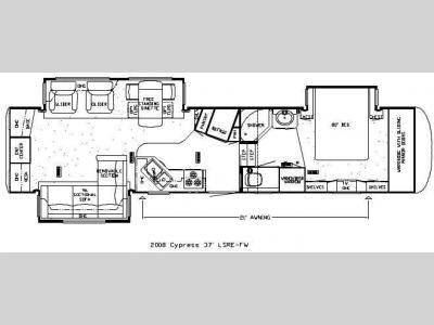 Floorplan - 2008 Newmar Cypress CPFW 37LSRE